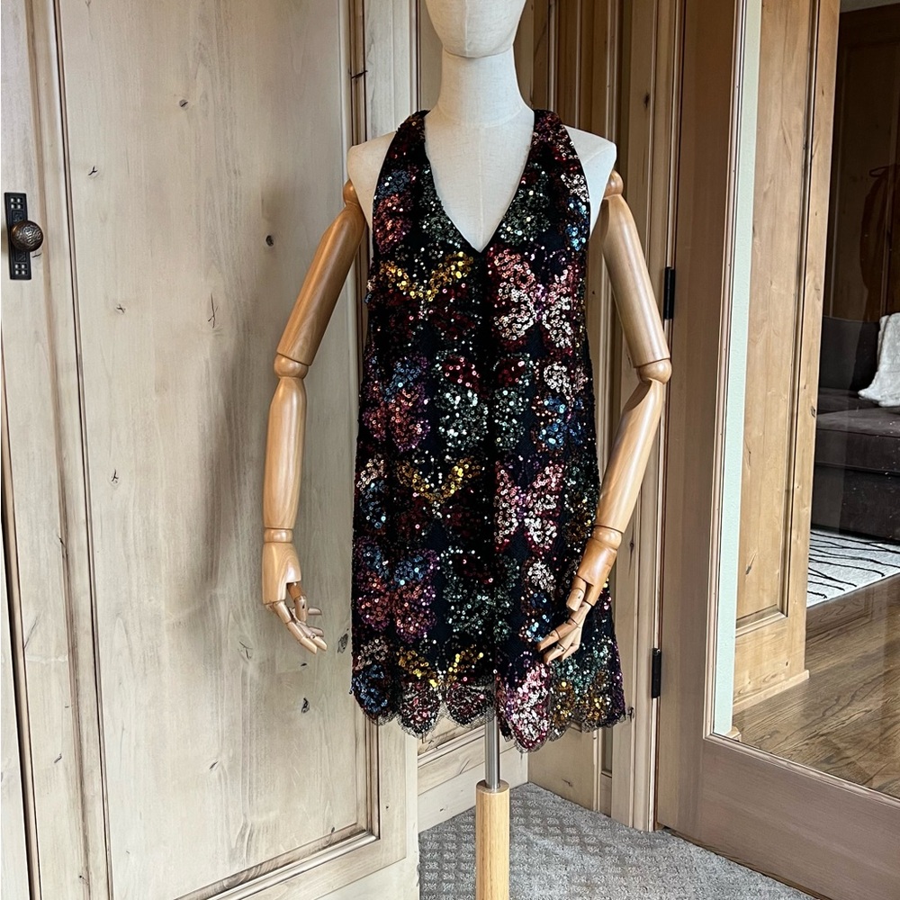 Free People Sequin Butterfly Dress